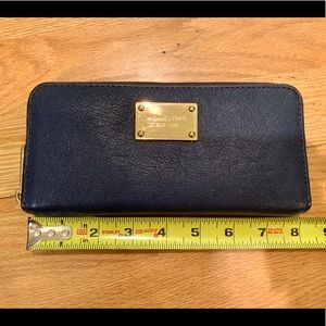Michael Kors Navy Leather Wallet